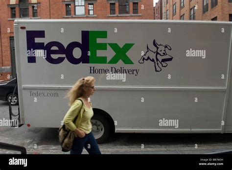 A Fedex Truck Home Delivery Truck Is Seen In The Tribeca Neighborhood A Fedex Truck Home Delivery Truck Is Seen In The Tribeca Neighborhood
