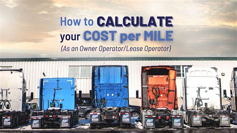 Calculate Your Cost Per Mile Truckers Owner Operators Calculate Your Cost Per Mile Truckers Owner Operators