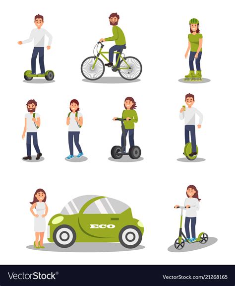 Eco Friendly Alternative Transportation Vehicle Vector Image