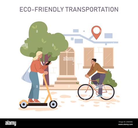 Eco Friendly Transportation Set Urban Commuters Using Sustainable