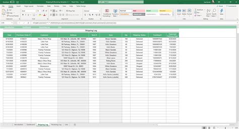 Excel Shipment Tracking Template Excel Shipment Tracking Template