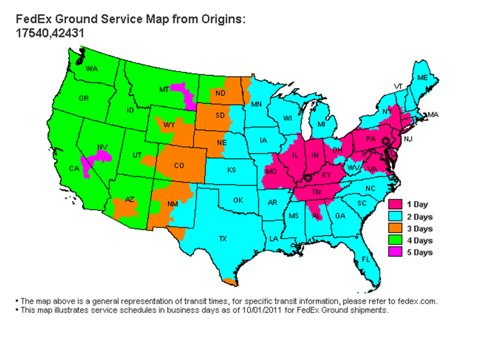 Fedex Shipping Days Map Ecourier Service Fedex Shipping Days Map Ecourier Service