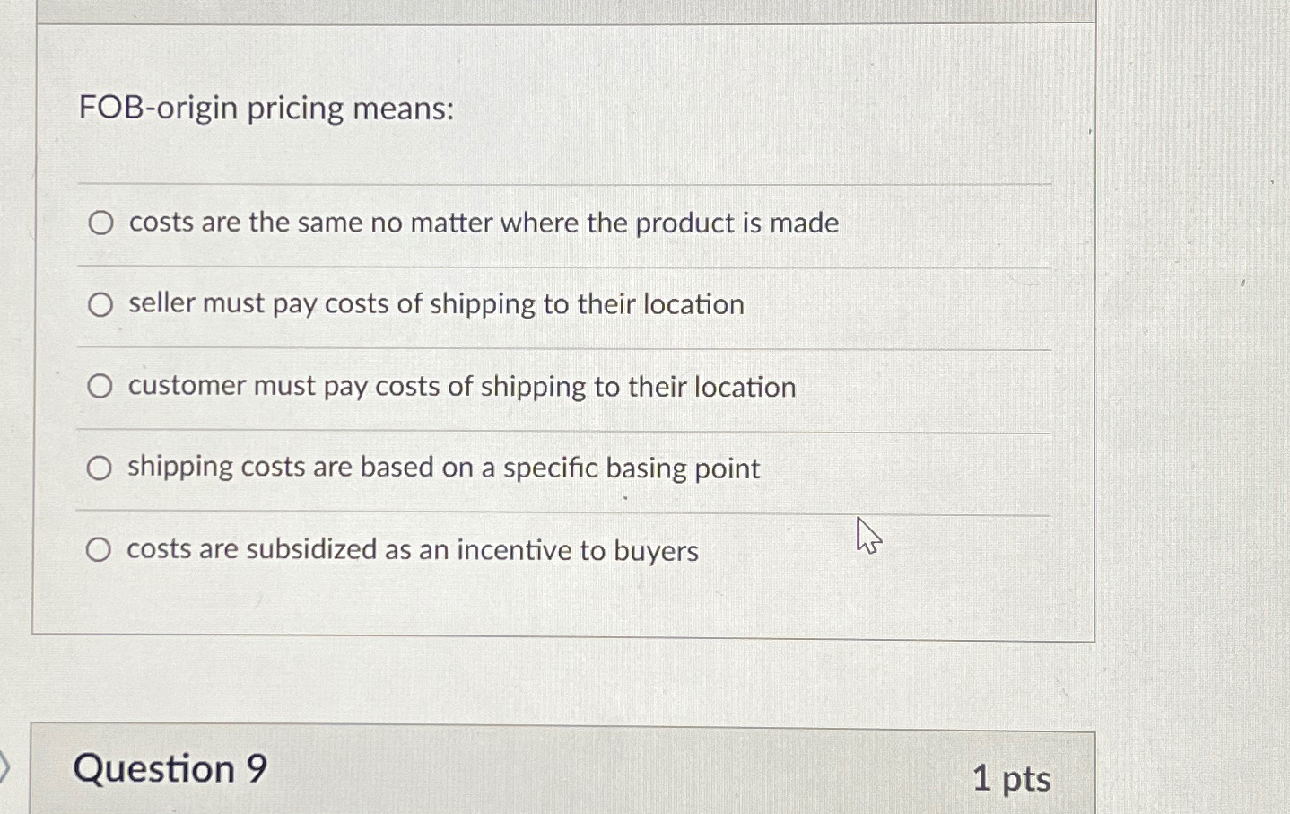 Fob Pricing Means
