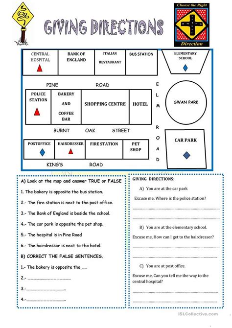 Giving Directions English Esl Worksheets For Distance Learning And Giving Directions English Esl Worksheets For Distance Learning And