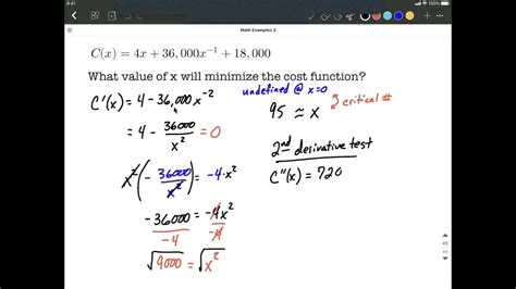 Minimize Cost Function And Find Minimum Total Cost Youtube Minimize Cost Function And Find Minimum Total Cost Youtube