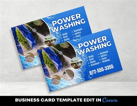 Power Washing Business Card Power Washing Business Card