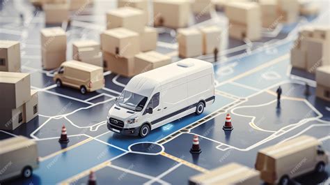 Premium Photo Interactive Delivery Route Map With Shipping Options
