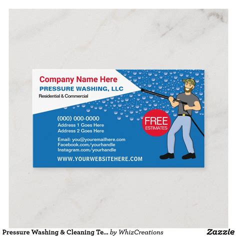 Pressure Washing Cleaning Template Business Card Zazzle Pressure Pressure Washing Cleaning Template Business Card Zazzle Pressure