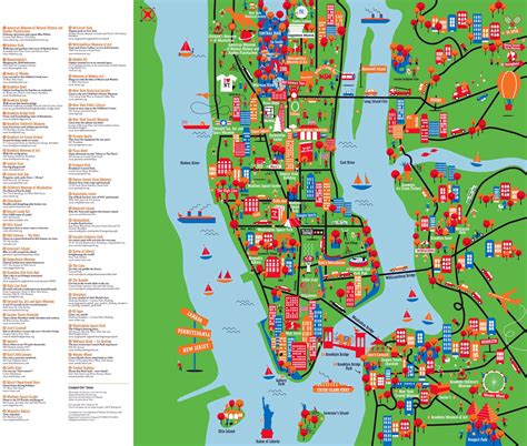 Printable Pdf Maps Of Nyc Tourist Sightseeing Attractions Monuments