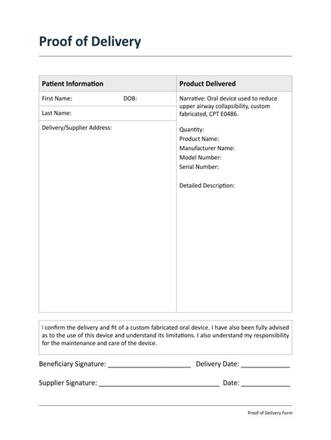 Proof Of Delivery Document