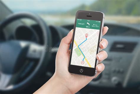 Smart Phone With Map Gps Navigation Application On The Screen 45560081 Smart Phone With Map Gps Navigation Application On The Screen 45560081