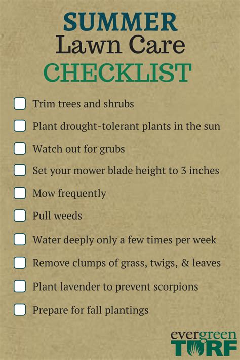 Summer Lawn Care Checklist Http Evergreenturf Com Summer Lawn Care Summer Lawn Care Checklist Http Evergreenturf Com Summer Lawn Care