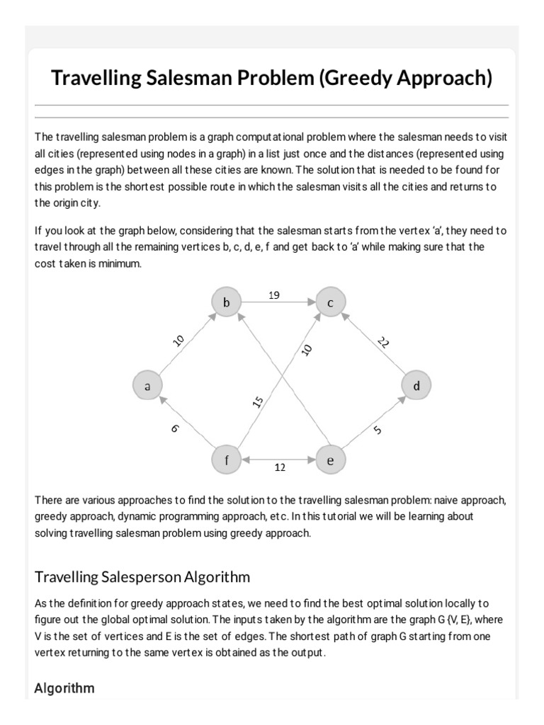 The Traveling Salesman Problem 14 Different Solutions The Traveling Salesman Problem 14 Different Solutions