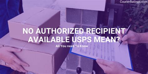 Usps No Authorized Recipient Available What To Do